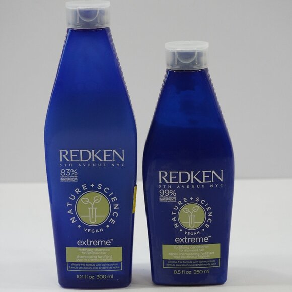 REDKEN NATURE + SCIENCE VEGAN EXTREME Shampoo 10.1 oz & Conditioner 8.5 oz - Picture 1 of 3
